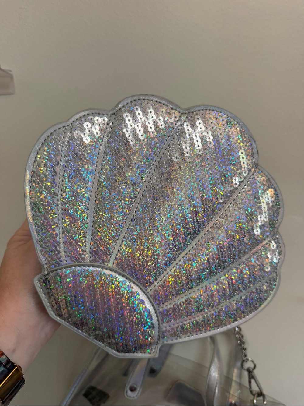 Loungefly The Little Mermaid 2-Piece Clear Tote with Clamshell Crossbody/Pouch - Picture 5 of 5